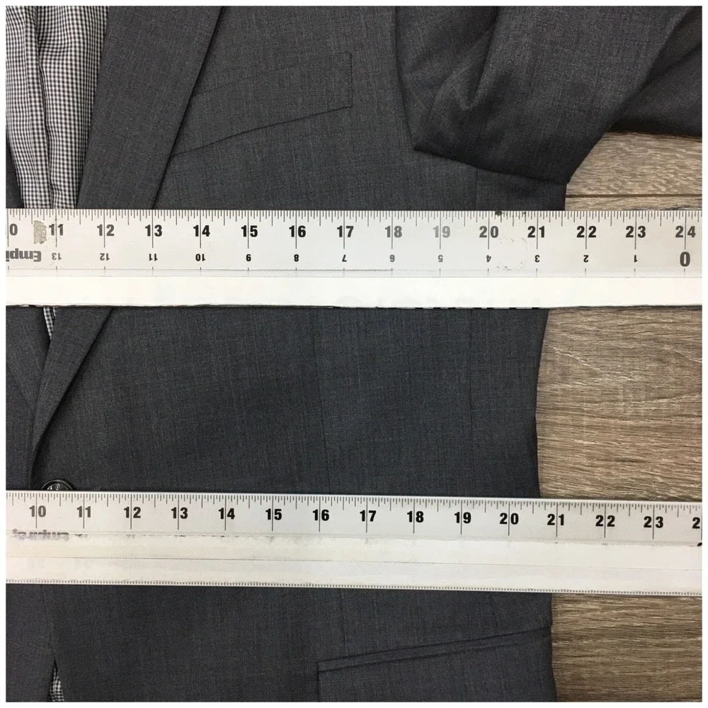 TOMMY‎ HILFIGER Mens Wool Blazer Sport Coat Casual Jacket Size 42L Gray Suit